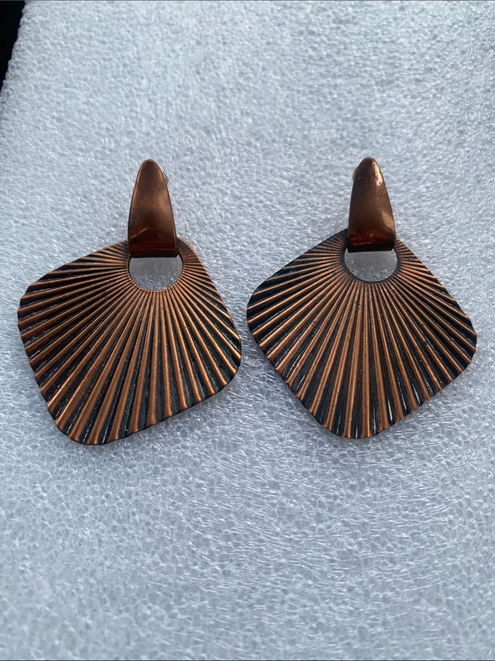 Copper Radiant Fan Drop Earrings - Women Accessories